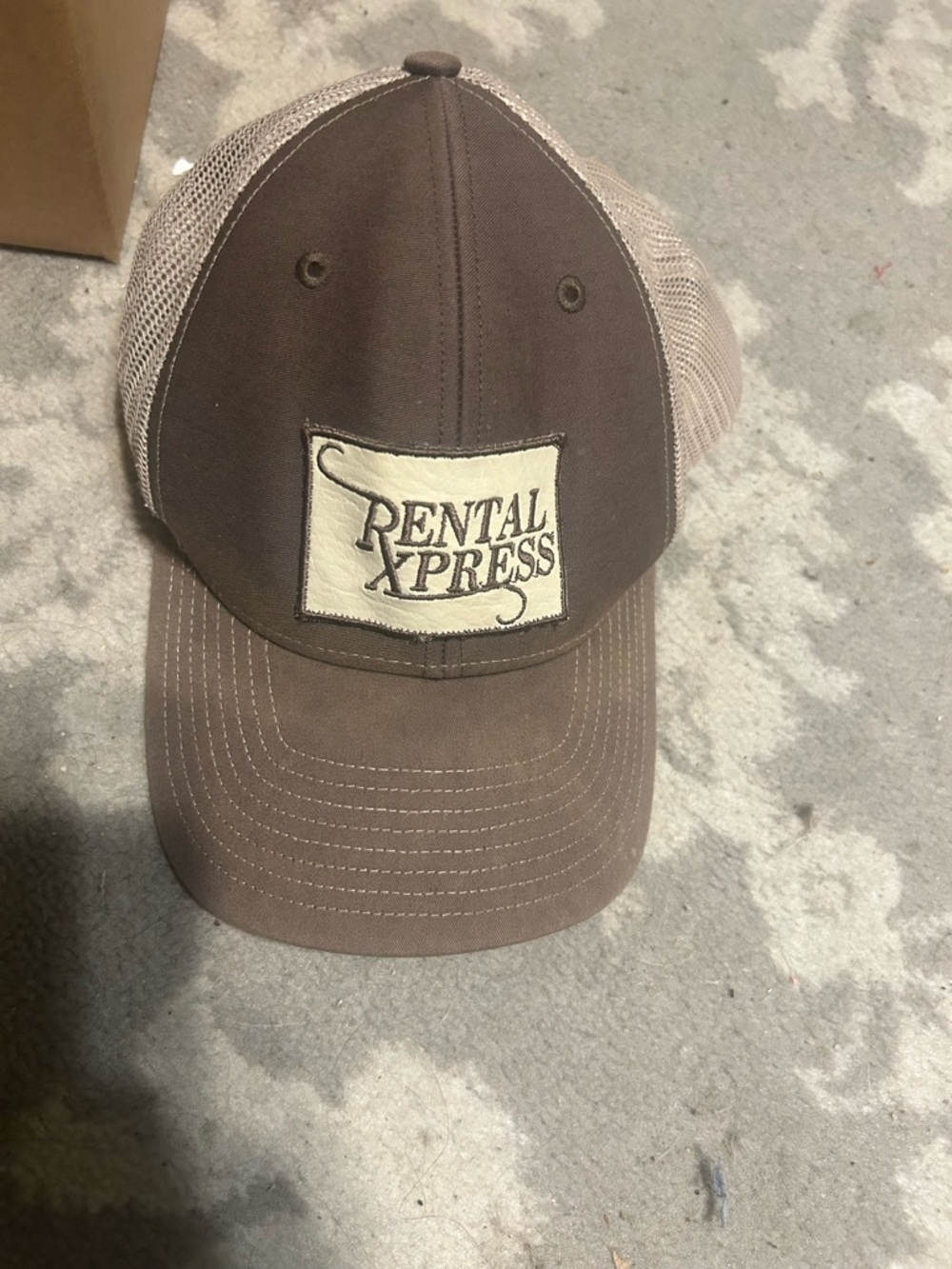 Rental Xpress Brown Mesh Back Trucker Hat